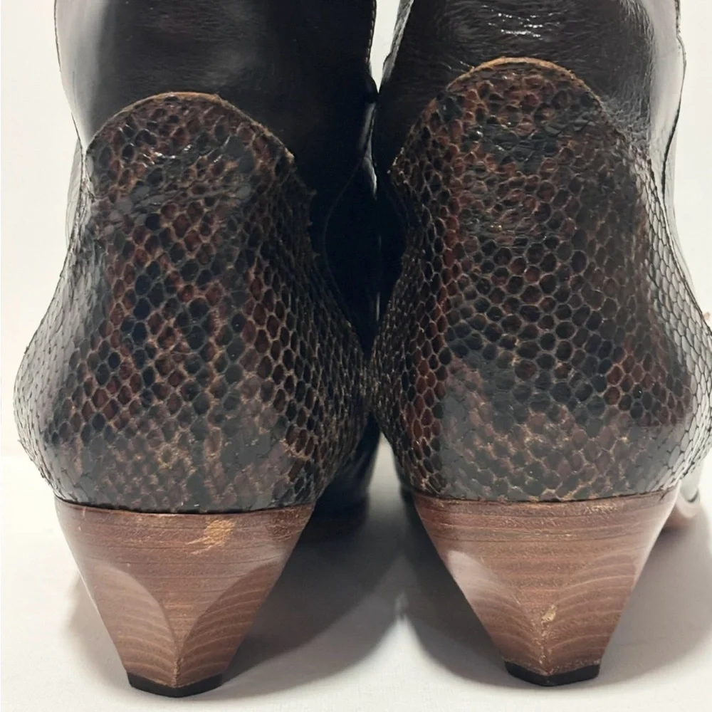 Charles David Brown Leather Western Cowboy Boots Size 9.5 Women’s - Picture 3 of 13